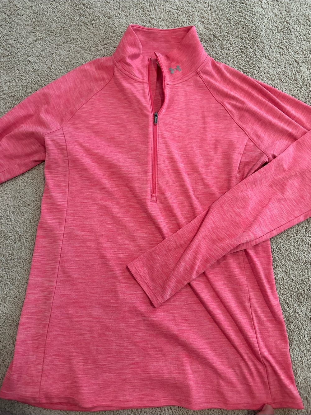 Under Armour Pink Heathered HeatGear Pullover